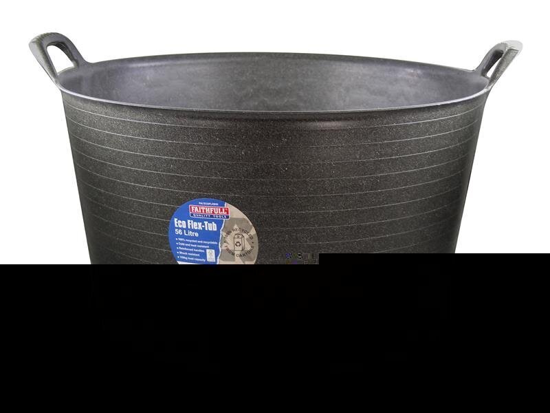 Faithfull Eco Flex Tub 56 litre - Recycled Black