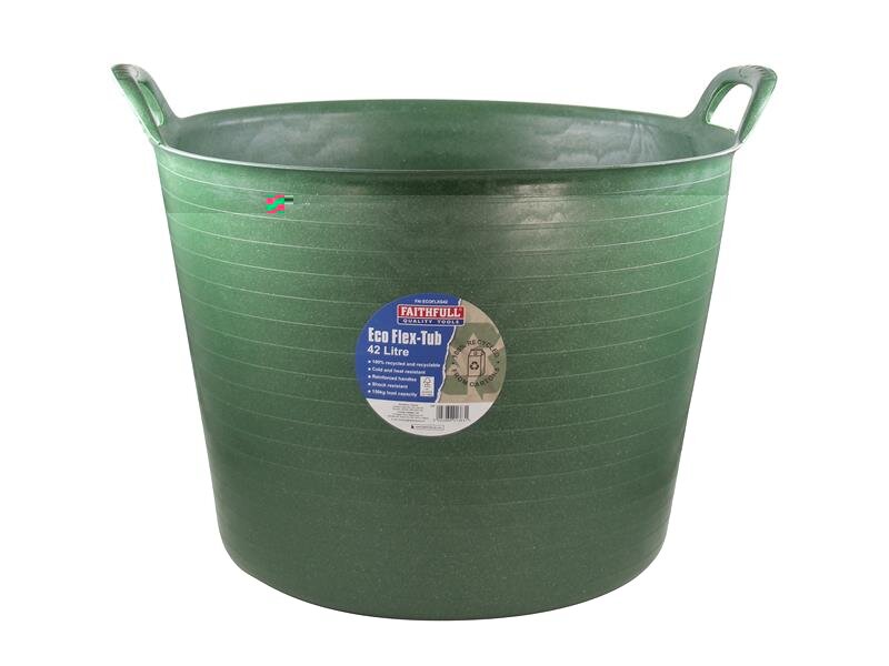 Faithfull Eco Flex Tub 42 litre - Recycled Green