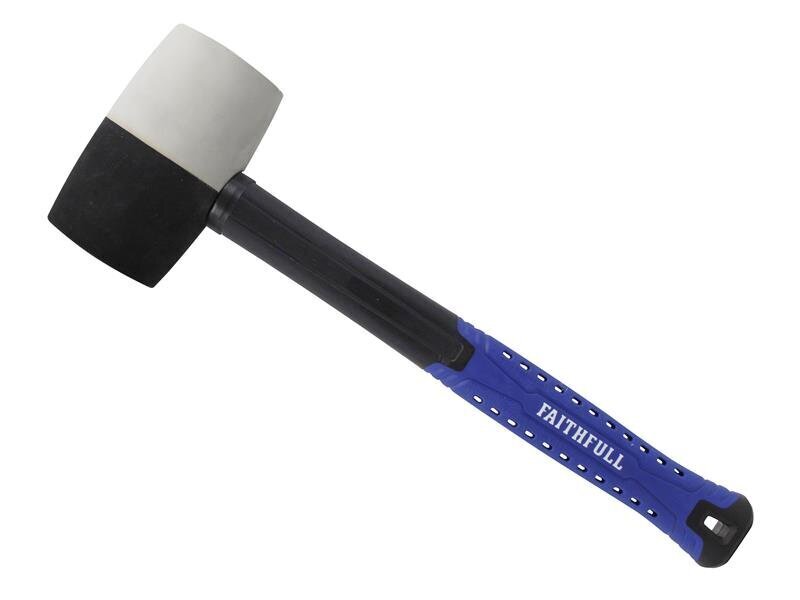 Faithfull Black  White Fibreglass Mallet 24oz