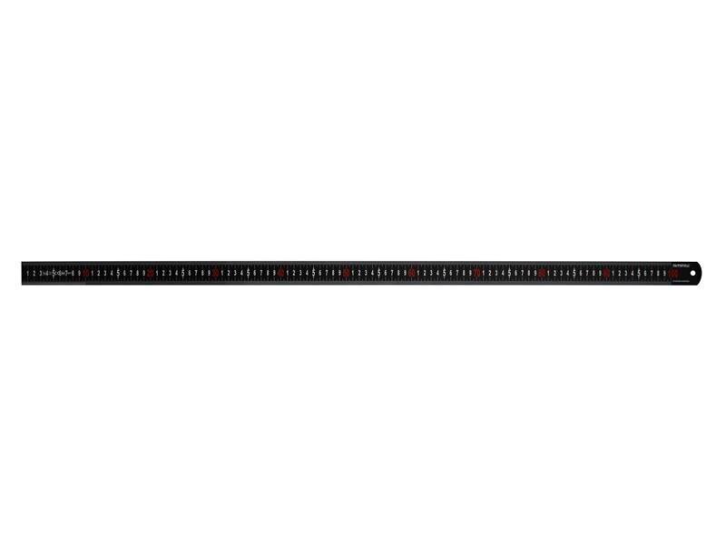 Faithfull Matt Black Stainless Steel Measuring Rule 1000mm