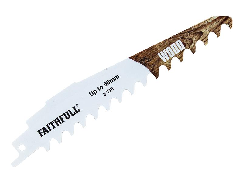 Faithfull S950HM Wood Carbide Sabre Saw Blade 152mm x 3 TPI