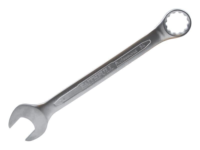 Faithfull Combination Spanner CV Satin Finish 34mm