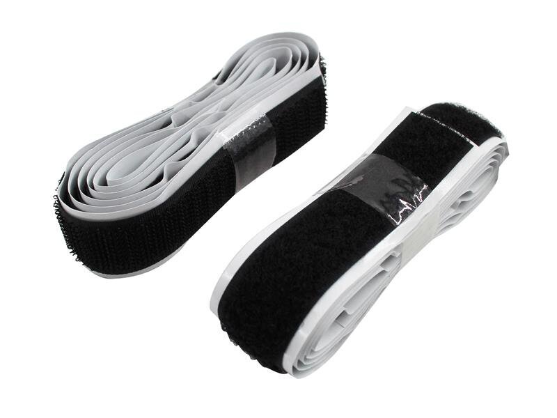 Faithfull Hook  Loop Self Adhesive Tape Black 20mm x 1m