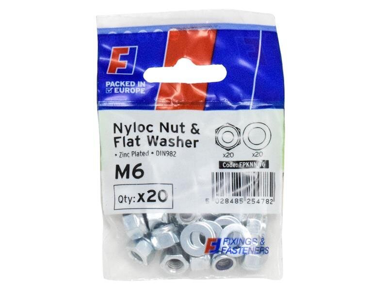 ForgeFix Nyloc Nut  Washer M6 ForgePack 20