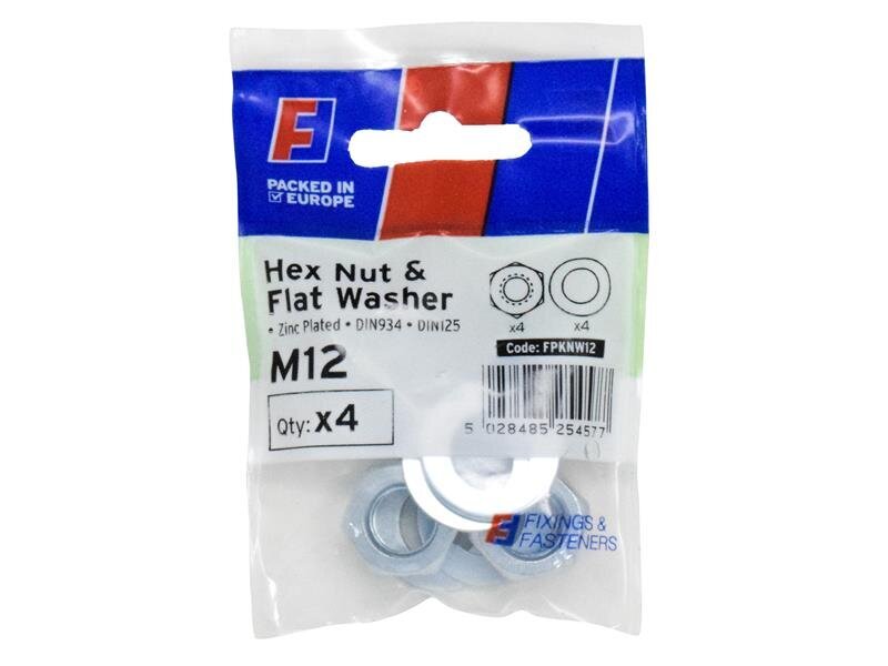 ForgeFix Nut  Washer M12 ForgePack 4
