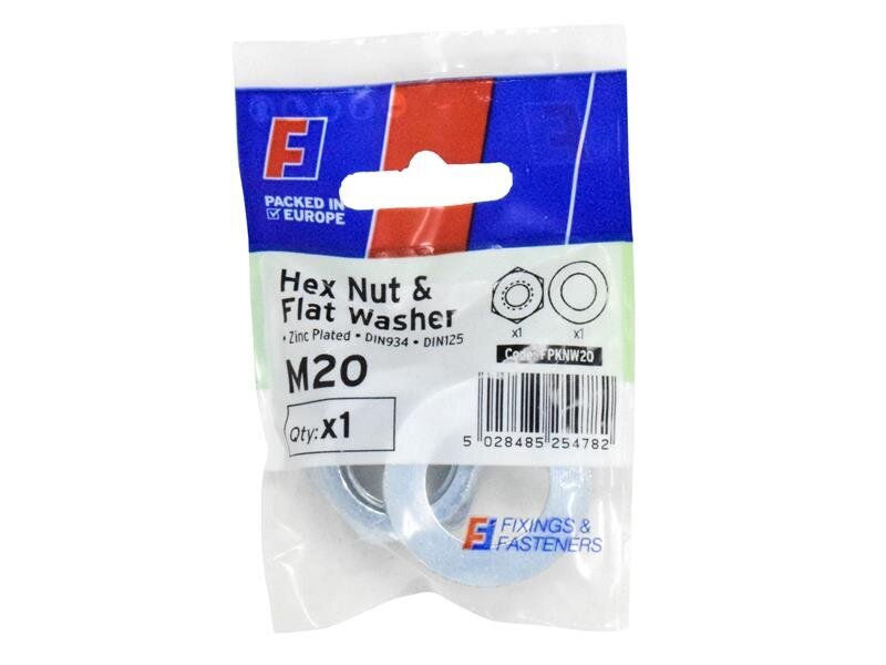 ForgeFix Nut  Washer M20 ForgePack 1
