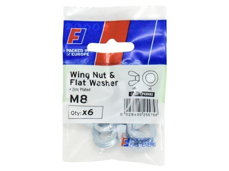 ForgeFix Wing Nut Washer M8 ForgePack 6