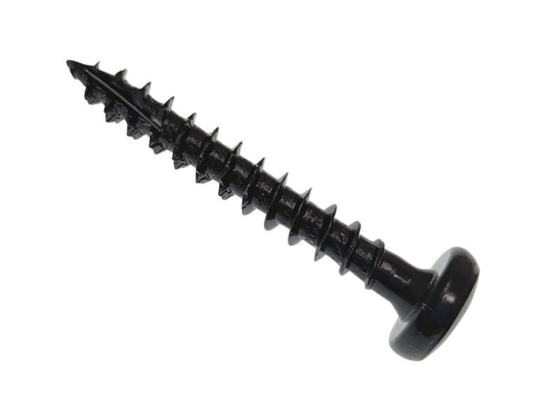 ForgeFix Spectre PZ Compatible Wood Screw Pan Black 4.0 x 25mm Box 200