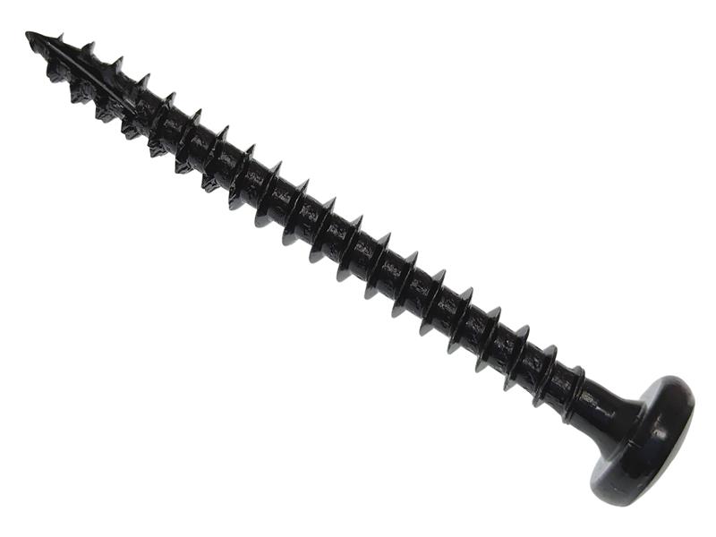 ForgeFix Spectre PZ Compatible Wood Screw Pan Black 4.0 x 40mm Box 200