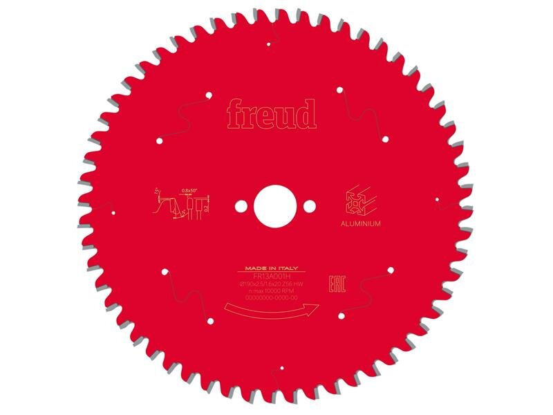 Freud Metal Circular Saw Blade 190 x 20 x 2.5/1.6mm x 56T