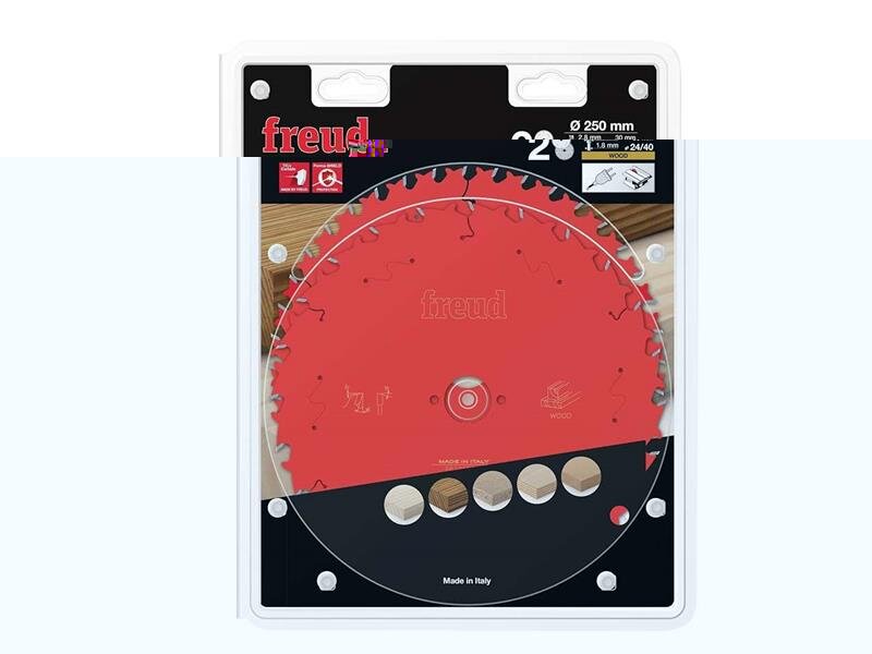 Freud Wood Circular Saw Blade 2 Pack 250 x 30 x 2.8mm x 24T / 40T