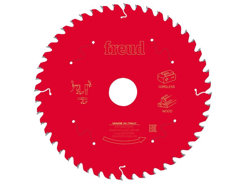Freud Wood Circular Saw Blade 190 x 30 x 1.45/1mm x 48T