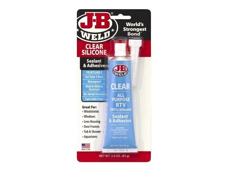 J-B Weld Silicone Sealant  Adhesive Clear 85g