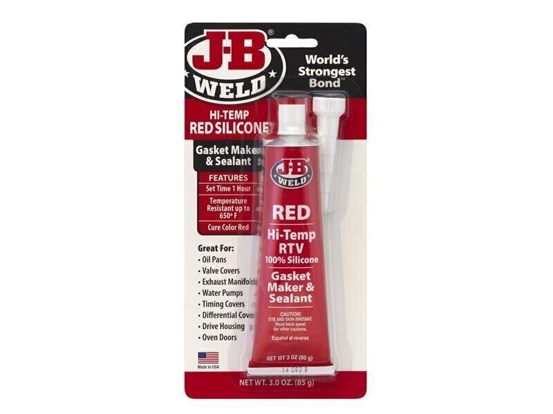 J-B Weld Hi-Temp Silicone Gasket Maker  Sealant Red 85g