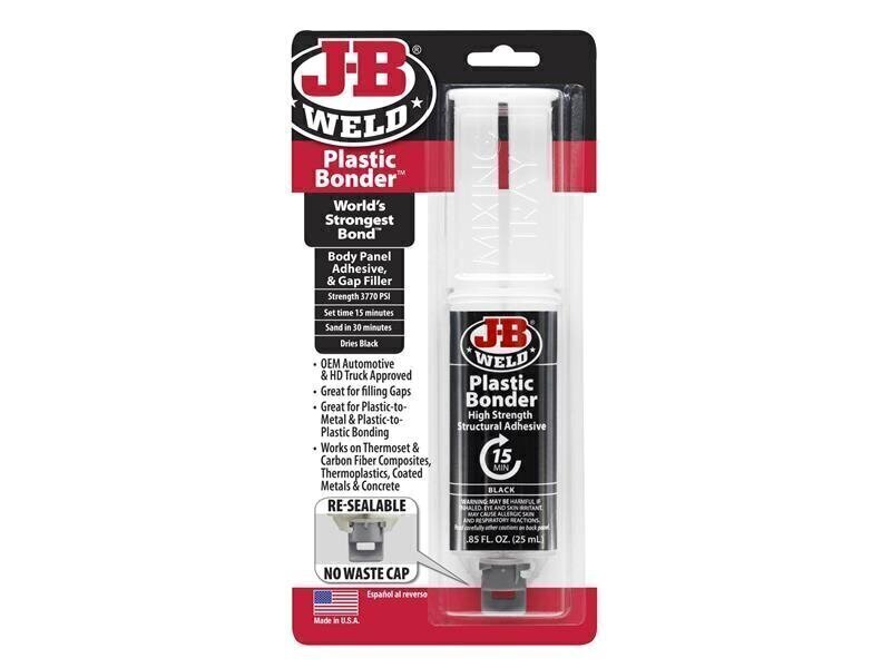 J-B Weld PlasticBonder Syringe Black 25ml