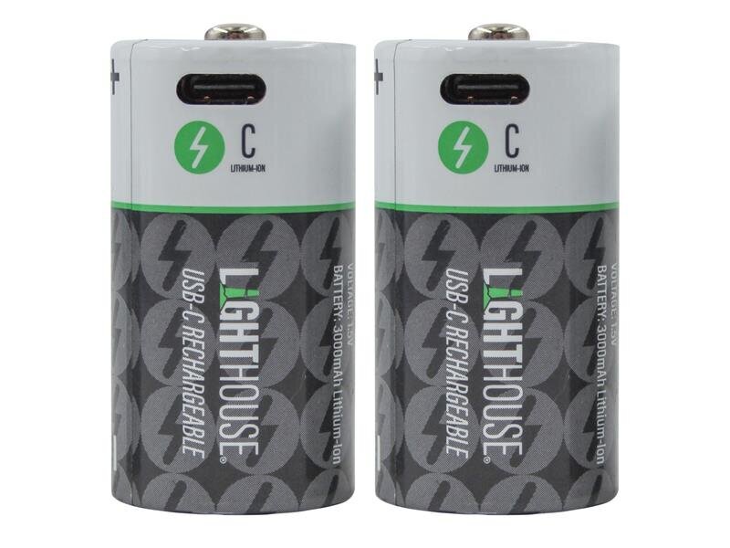 Lighthouse C USB-C Rechargeable Battery Li-ion Pack of 2