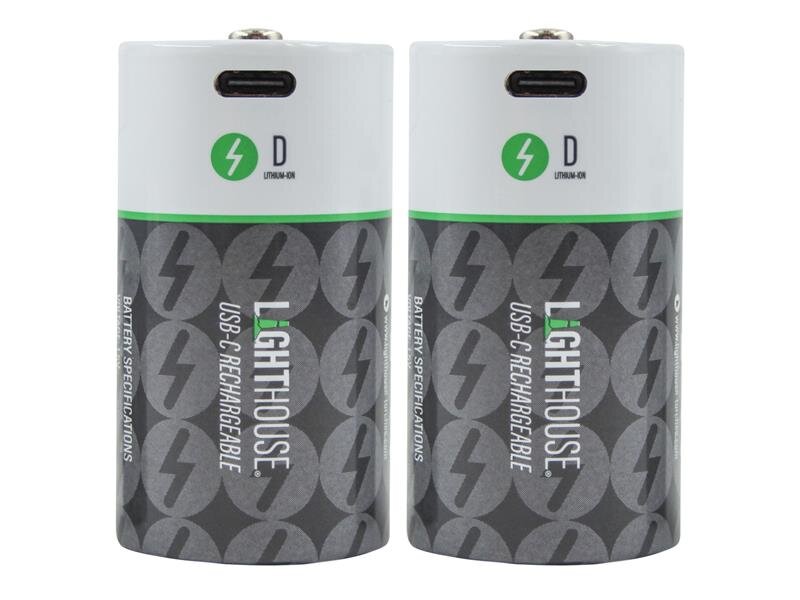 Lighthouse D USB-C Rechargeable Battery Li-ion Pack of 2