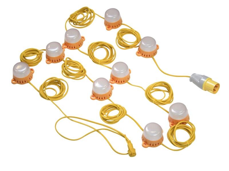 Lighthouse LED Festoon Lights 22M 10 Bulbs 110V