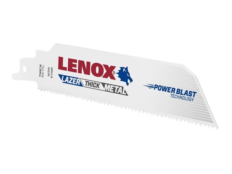 LENOX MetalWolf Wave Edge Reciprocating Saw Blade 152 x 25 x 1.07mm 10 TPI (Pack 5)