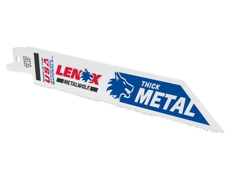 LENOX MetalWolf Wave Edge Reciprocating Saw Blade 152 x 19 x 0.9mm 14 TPI (Pack 25)