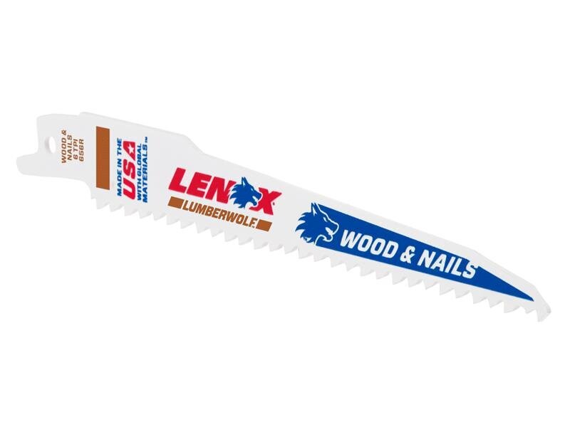 LENOX LumberWolf Reciprocating Saw Blade 152 x 19 x 1.3mm 6 TPI (25 Pack)