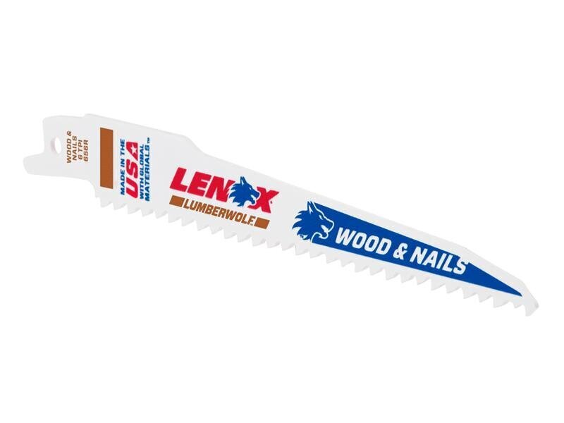 LENOX LumberWolf Reciprocating Saw Blade 152 x 11 x 1.3mm 6 TPI (Pack 5)