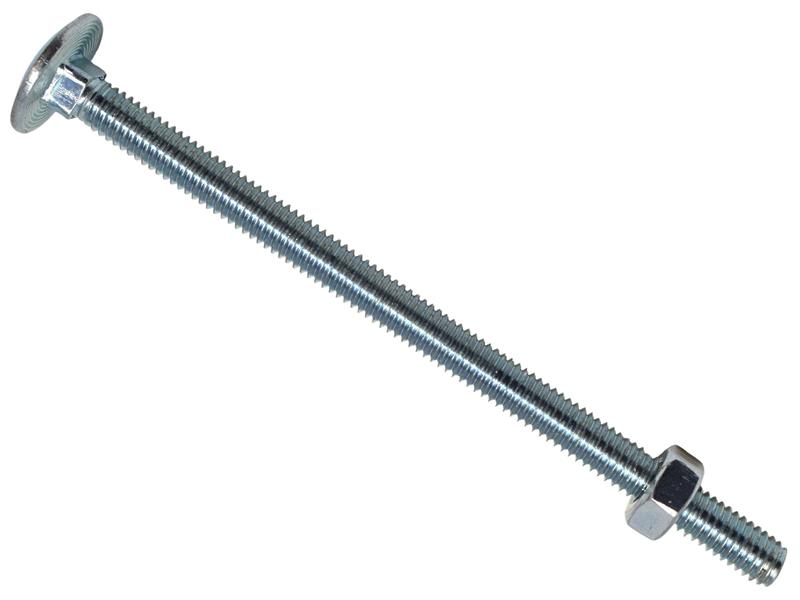METALMATE Cup Square Hex Bolt  Nut ZP M6 x 100mm Box 25