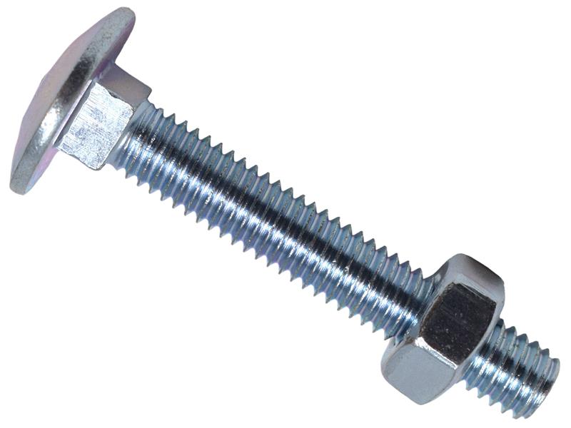 METALMATE Cup Square Hex Bolt  Nut ZP M6 x 40mm Box 50