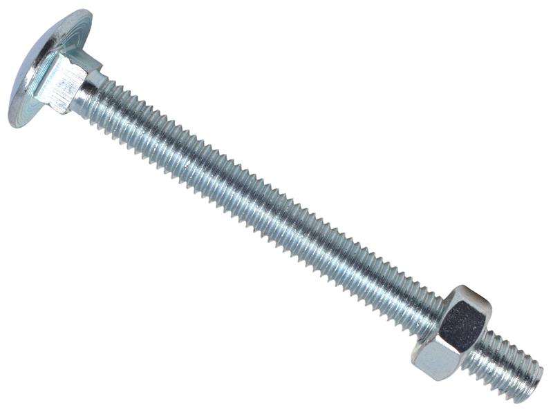 METALMATE Cup Square Hex Bolt  Nut ZP M6 x 65mm Box 25