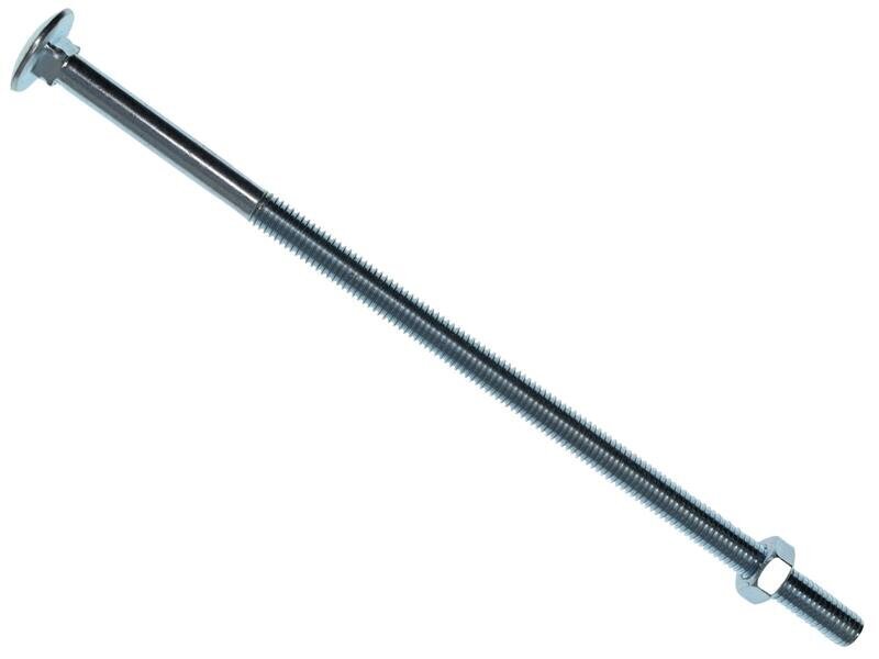 METALMATE Cup Square Hex Bolt  Nut ZP M8 x 200mm Box 10