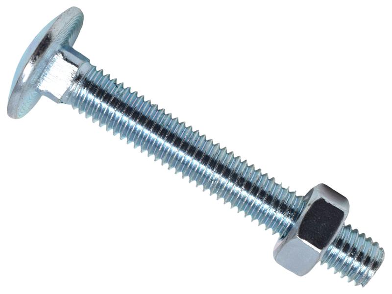 METALMATE Cup Square Hex Bolt Nut ZP M8 x 60mm Box 25