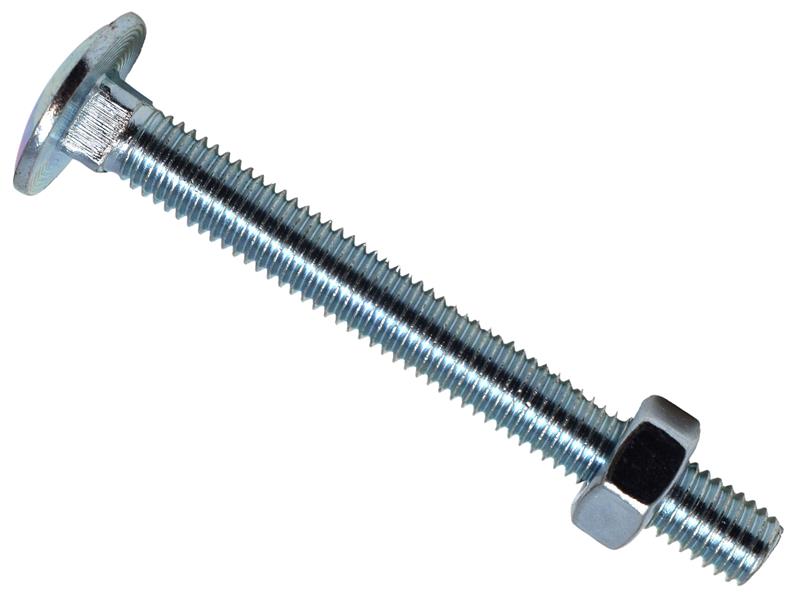 METALMATE Cup Square Hex Bolt Nut ZP M8 x 75mm Box 25