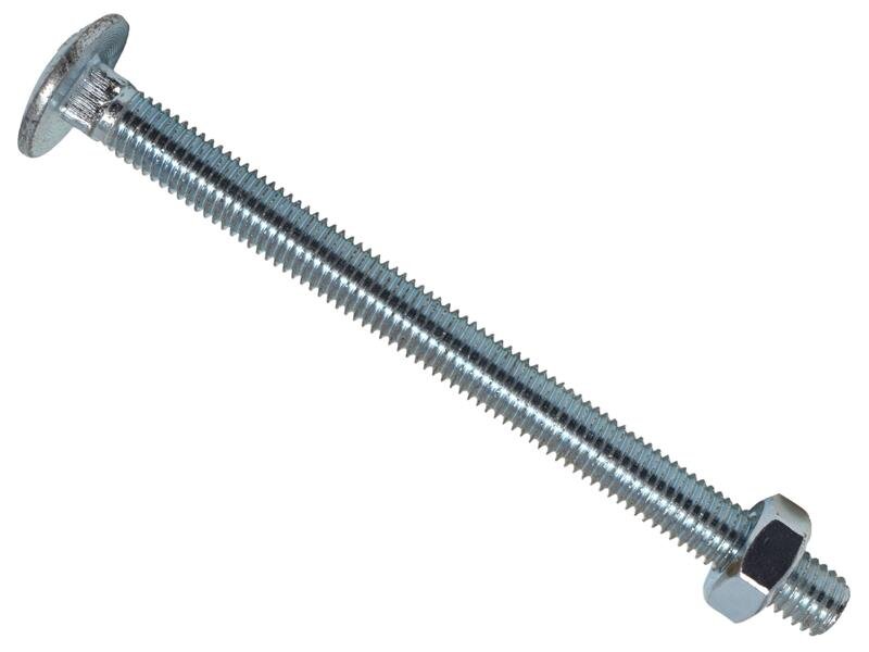 METALMATE Cup Square Hex Bolt Nut ZP M10 x 130mm Box 10