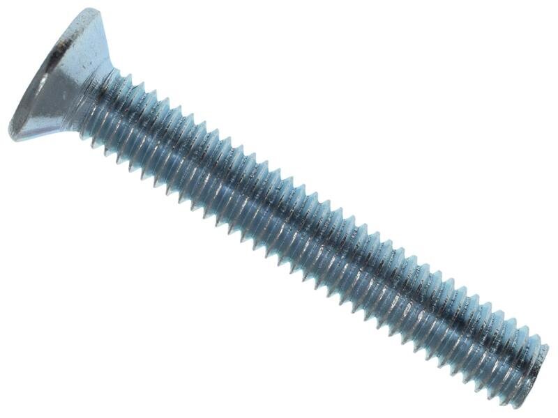 METALMATE Machine Screw Pozi Compatible CSK ZP M6 x 40mm Box 25