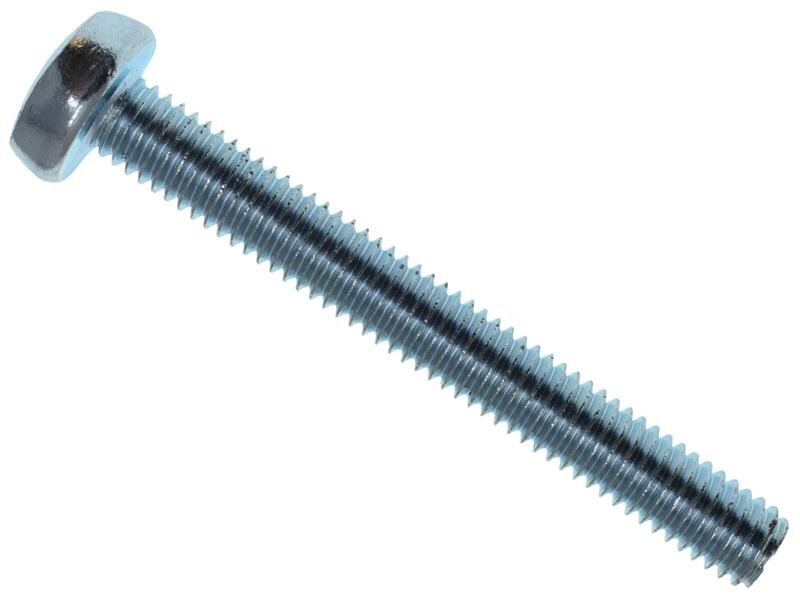 METALMATE Machine Screw Pozi Compatible Pan Head ZP M6 x 50mm Box 25
