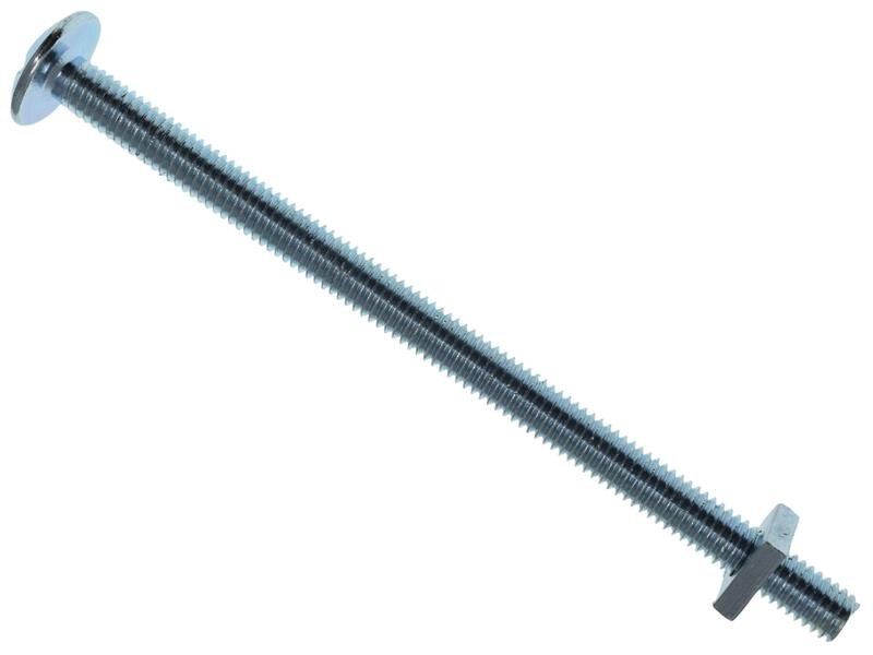 METALMATE Roofing Bolt  Nut ZP M6 x 100mm (Box 25)