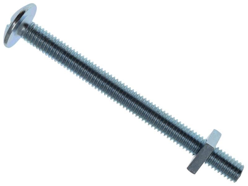 METALMATE Roofing Bolt  Nut ZP M6 x 70mm (Box 25)