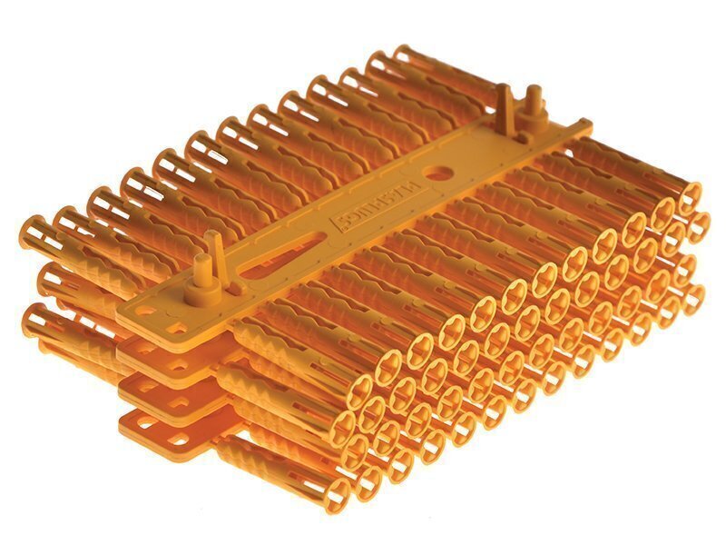 Plasplugs SYP 501 Solid Wall Super Grips Fixings Yellow (100)