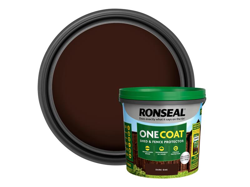 Ronseal One Coat Shed  Fence Protection Dark Oak 5 litre