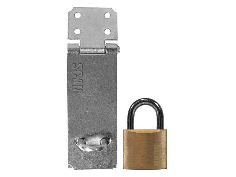 Scan Hasp and Staple 117mm  40mm Padlock