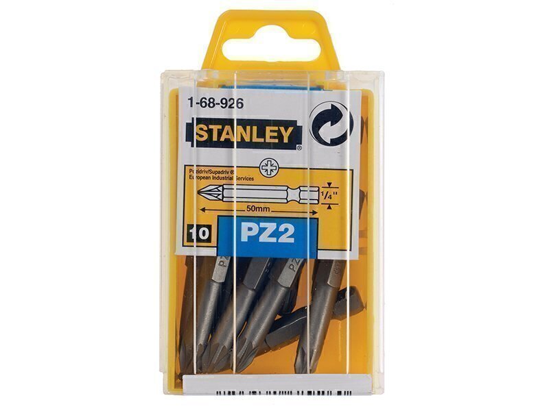 STANLEY Pozidriv Power Bits PZ2 x 50mm (Box 10)
