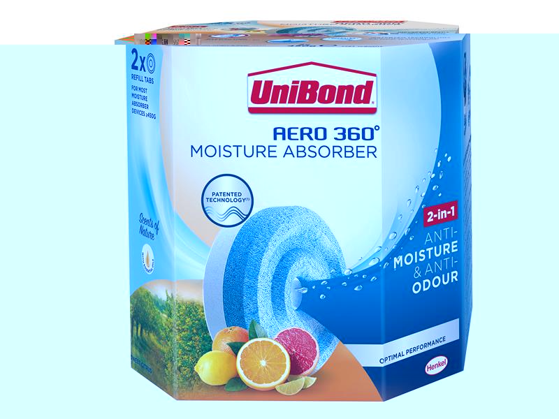 UniBond AERO 360 Moisture Absorber Citrus Refills (Pack 2)