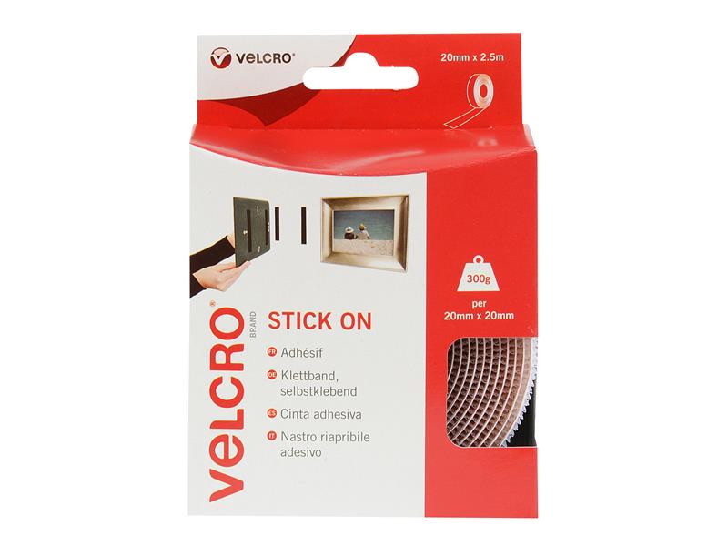 VELCRO Brand VELCRO Brand Stick On Tape 20mm x 2.5m White