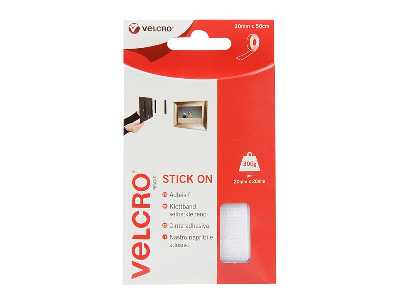 VELCRO Brand VELCRO Brand Stick On Tape 20mm x 50cm White