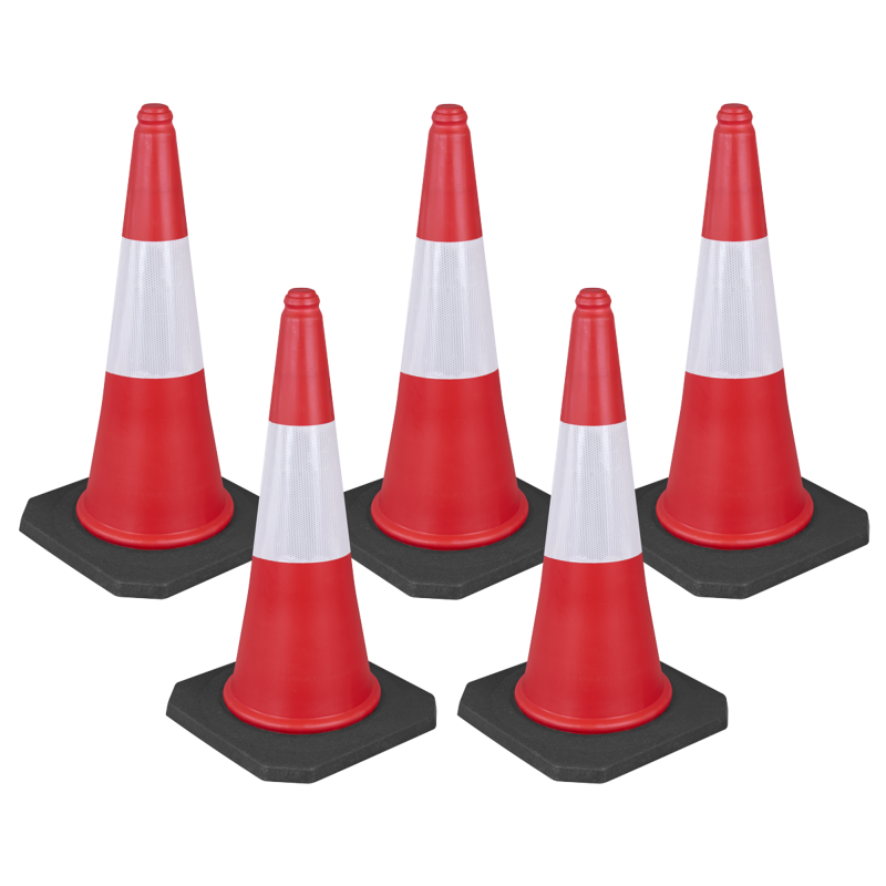 Sealey TFC05 Traffic Cone 75cm - Pack of 5