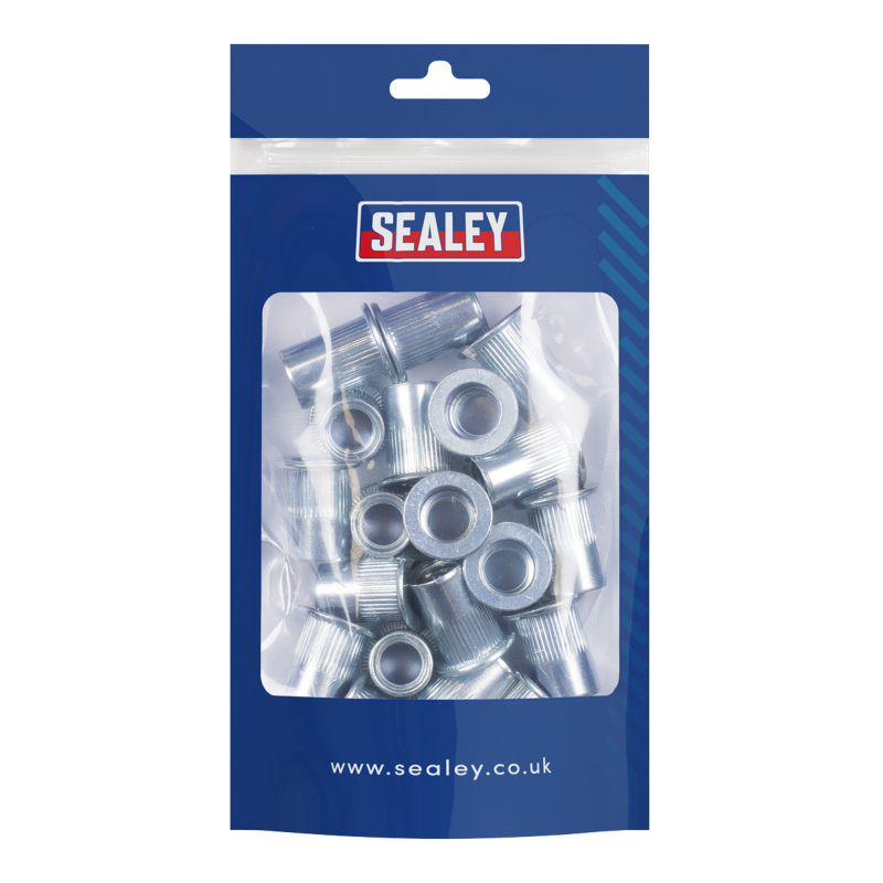 Sealey TISM12 Splined Threaded Insert (Rivet Nut ) M12 - 25pcs