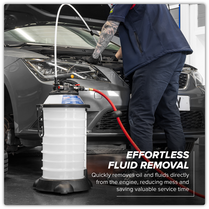 Sealey TP6909 Manual/Air Vacuum Oil Fluid Extractor Pump 18L