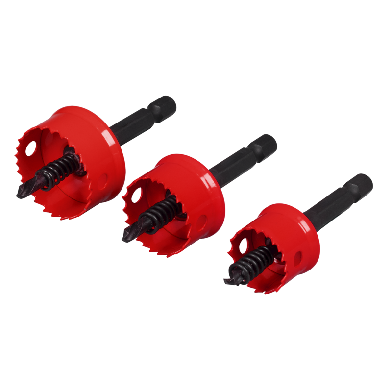 Sealey TWHS3 Thin Wall Hole Saw Set 3pc