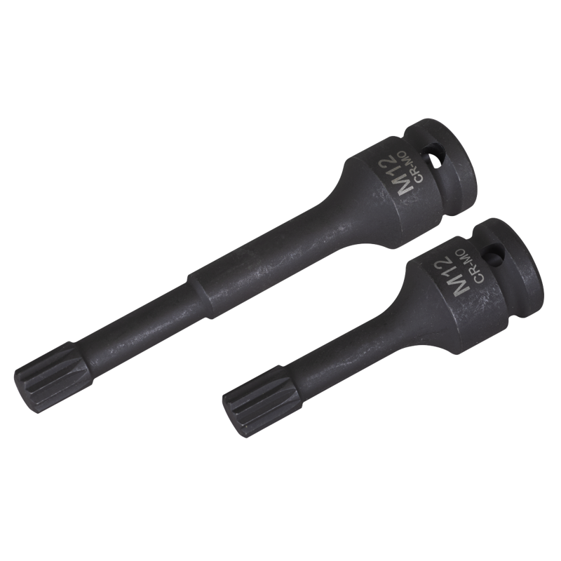 Sealey VS0100 M12 Wheel Bearing Hub Spline Socket Bits for VAG 2pc