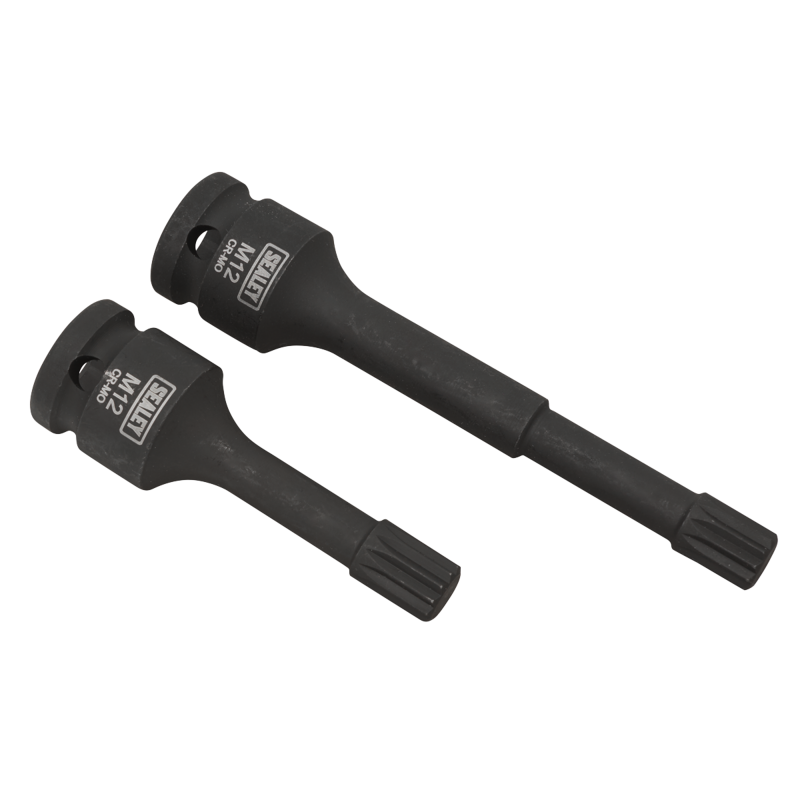 Sealey VS0100 M12 Wheel Bearing Hub Spline Socket Bits for VAG 2pc